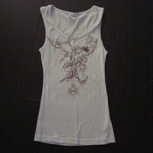 NWOT Yesterdays Sportswear Rib Tank Top White sz L